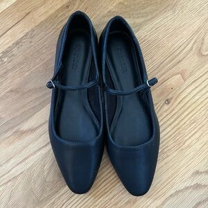 Black Mary Jane Flats